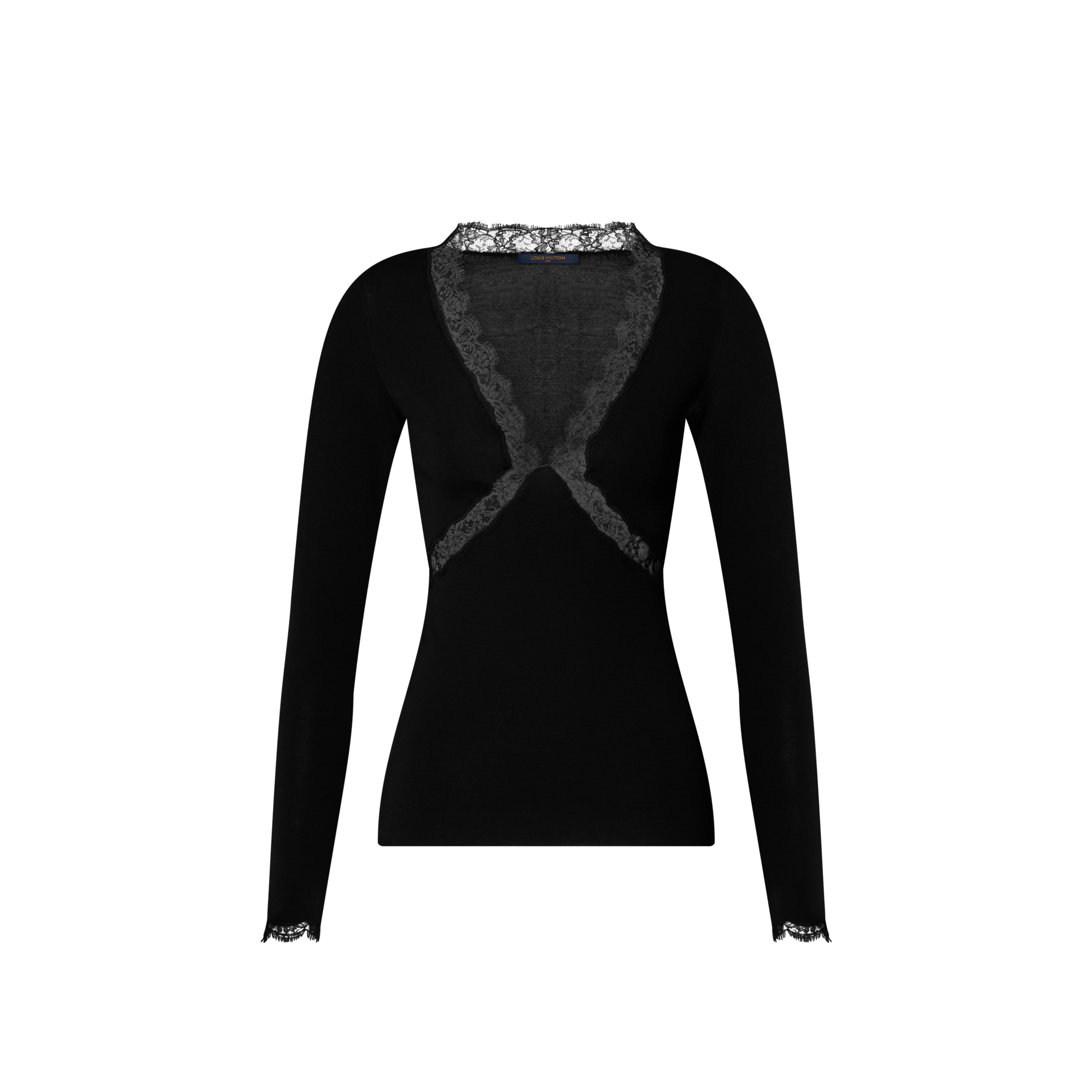 超美品LV ブラック ロゴセーターLサイズ ルイヴィトン/セーター/黒×白/サイズ：XSの買取実績【ブランディア】